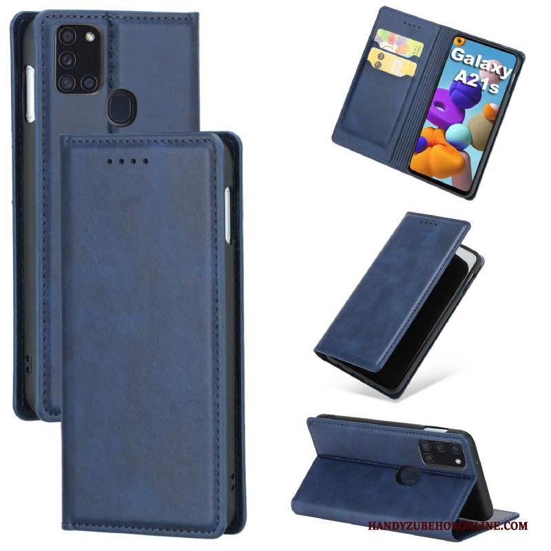 Custodia Samsung Galaxy A21s Pelle Rossotelefono, Cover Samsung Galaxy A21s Modello Anti-caduta