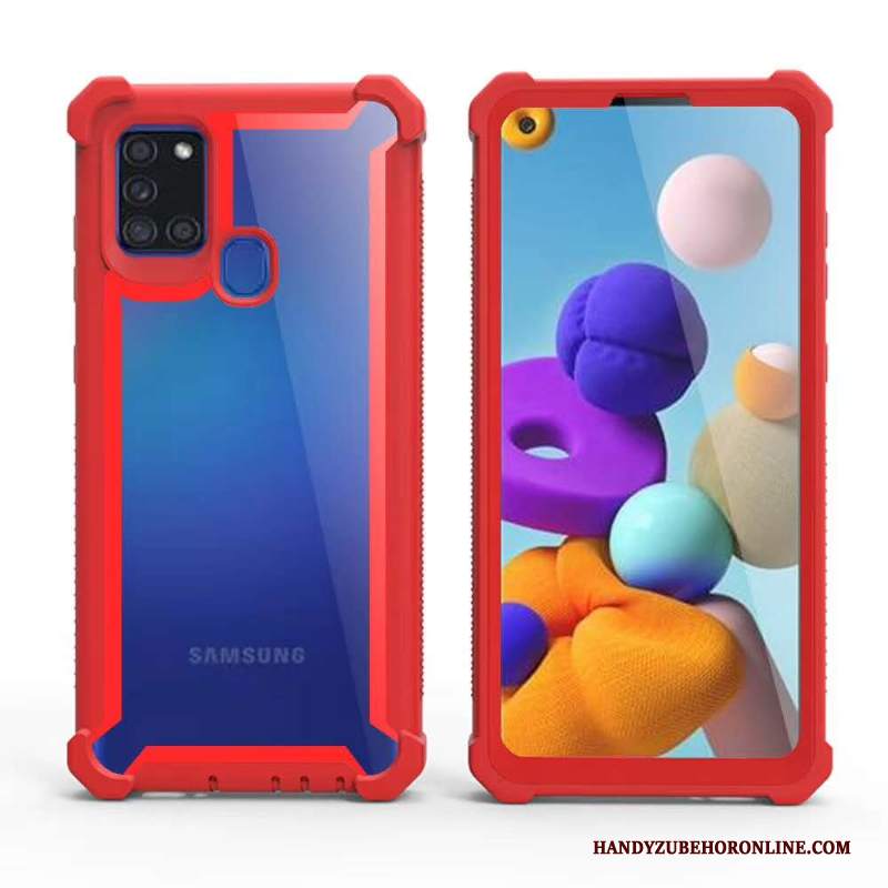 Custodia Samsung Galaxy A21s Protezione Difficile Gasbag, Cover Samsung Galaxy A21s Giallo Europa