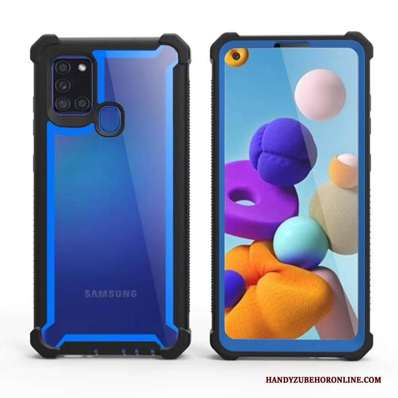 Custodia Samsung Galaxy A21s Protezione Difficile Gasbag, Cover Samsung Galaxy A21s Giallo Europa