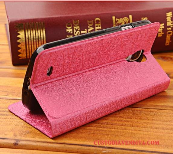 Custodia Samsung Galaxy A3 2015 Pelle Rosa Sottili, Cover Samsung Galaxy A3 2015 Protezione Telefono