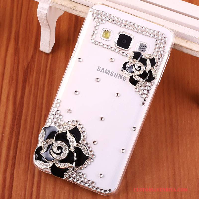 Custodia Samsung Galaxy A3 2015 Strass Oro Difficile, Cover Samsung Galaxy A3 2015 Protezione Telefono Anti-caduta