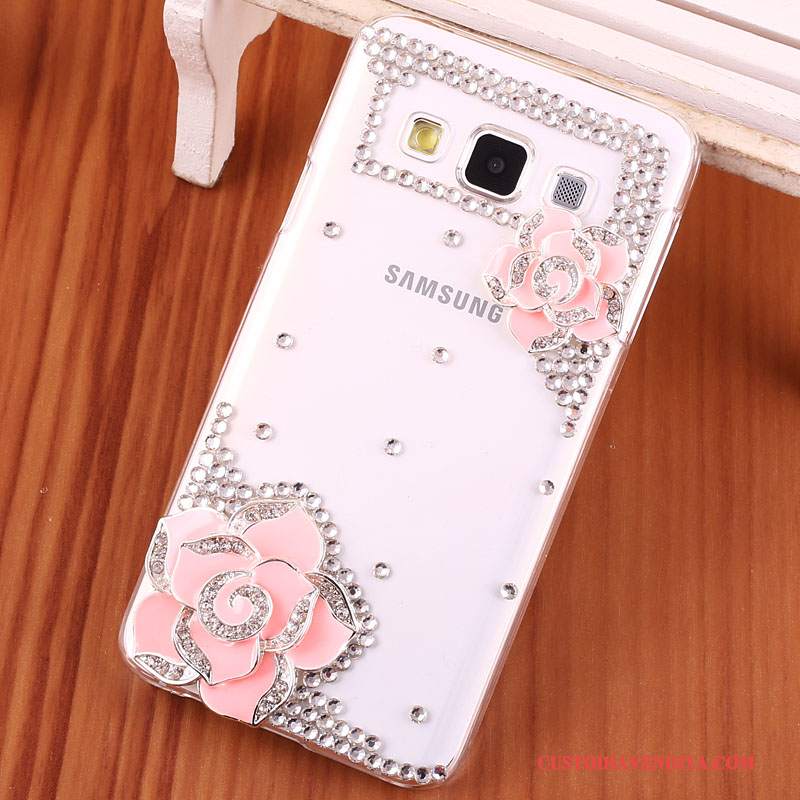 Custodia Samsung Galaxy A3 2015 Strass Oro Difficile, Cover Samsung Galaxy A3 2015 Protezione Telefono Anti-caduta