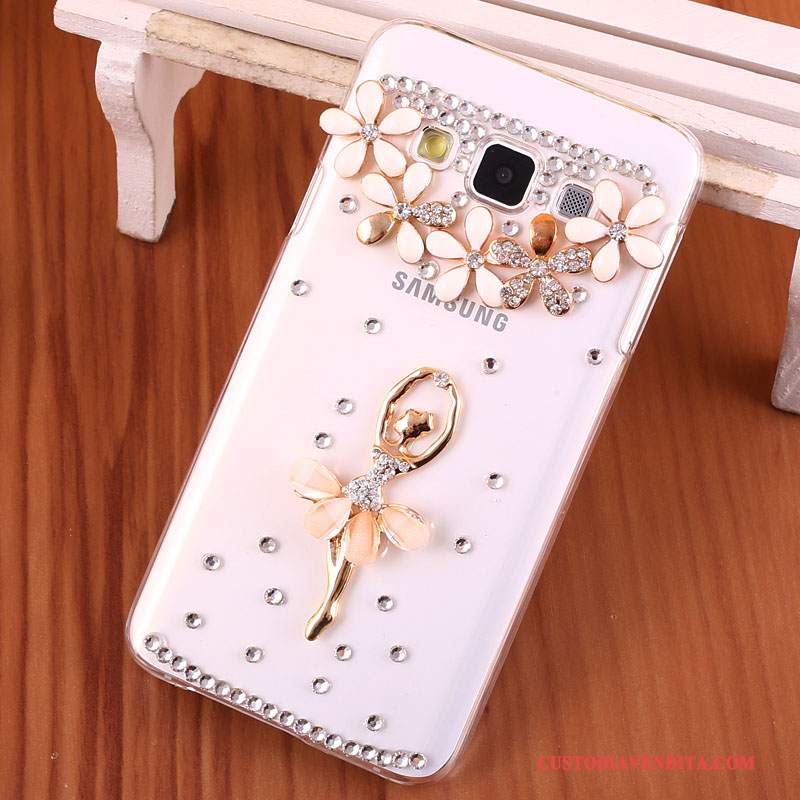 Custodia Samsung Galaxy A3 2015 Strass Oro Difficile, Cover Samsung Galaxy A3 2015 Protezione Telefono Anti-caduta