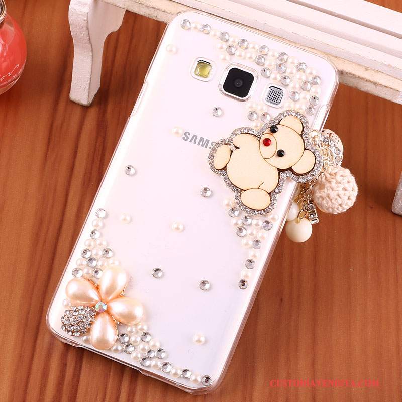 Custodia Samsung Galaxy A3 2015 Strass Oro Difficile, Cover Samsung Galaxy A3 2015 Protezione Telefono Anti-caduta