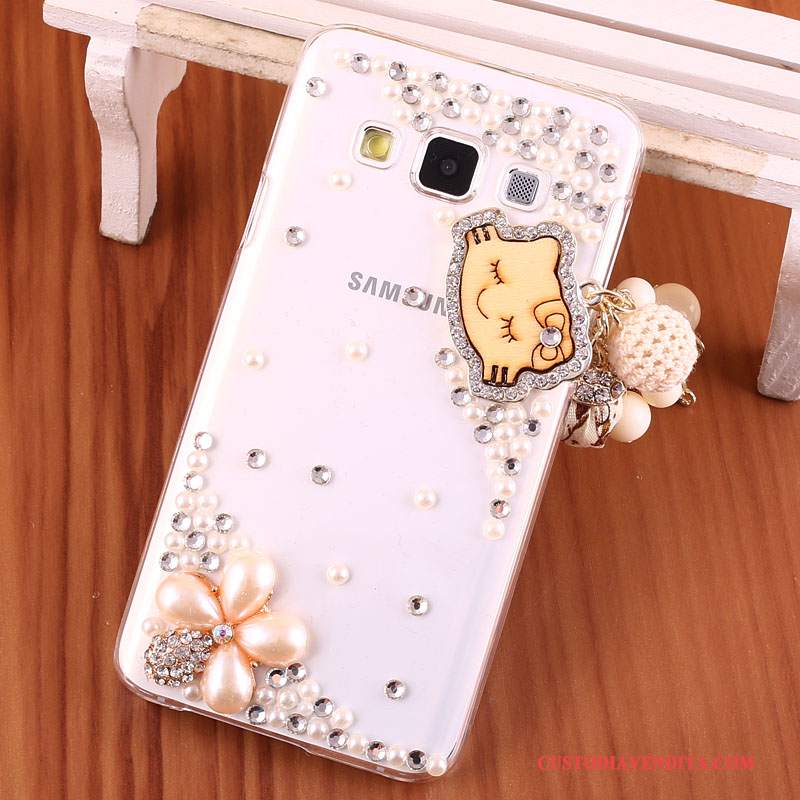 Custodia Samsung Galaxy A3 2015 Strass Oro Difficile, Cover Samsung Galaxy A3 2015 Protezione Telefono Anti-caduta