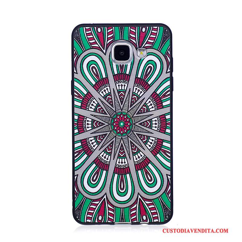 Custodia Samsung Galaxy A3 2016 Cartone Animato Tendenzatelefono, Cover Samsung Galaxy A3 2016 Goffratura Morbido Verde