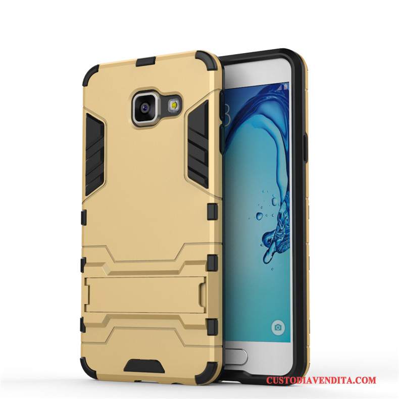 Custodia Samsung Galaxy A3 2016 Protezione Difficile Anti-caduta, Cover Samsung Galaxy A3 2016 Telefono Argento