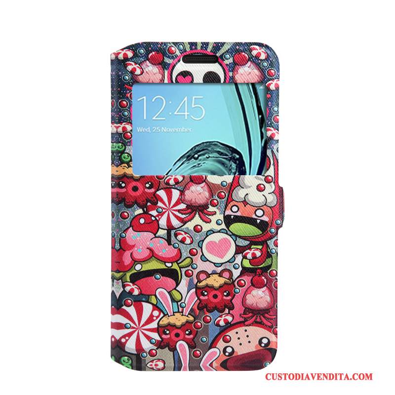 Custodia Samsung Galaxy A3 2016 Protezione Morbidotelefono, Cover Samsung Galaxy A3 2016 Colore Porpora Finestra Aperta