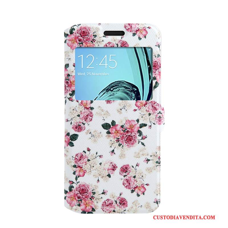 Custodia Samsung Galaxy A3 2016 Protezione Morbidotelefono, Cover Samsung Galaxy A3 2016 Colore Porpora Finestra Aperta