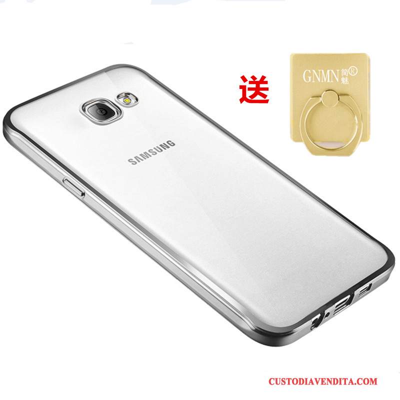 Custodia Samsung Galaxy A3 2016 Silicone Morbido Oro, Cover Samsung Galaxy A3 2016 Protezione Trasparente