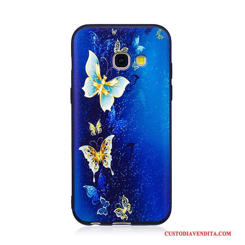 Custodia Samsung Galaxy A3 2017 Goffratura Morbido Tendenza, Cover Samsung Galaxy A3 2017 Cartone Animato Telefono Nero