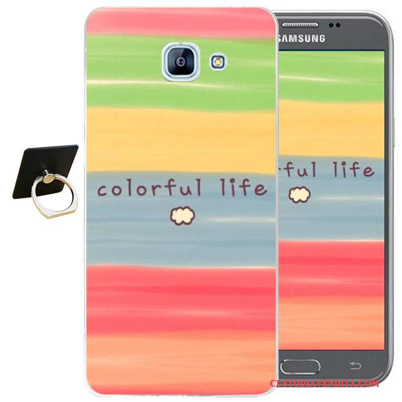 Custodia Samsung Galaxy A3 2017 Goffratura Tutto Incluso Anti-caduta, Cover Samsung Galaxy A3 2017 Cartone Animato Morbido Blu