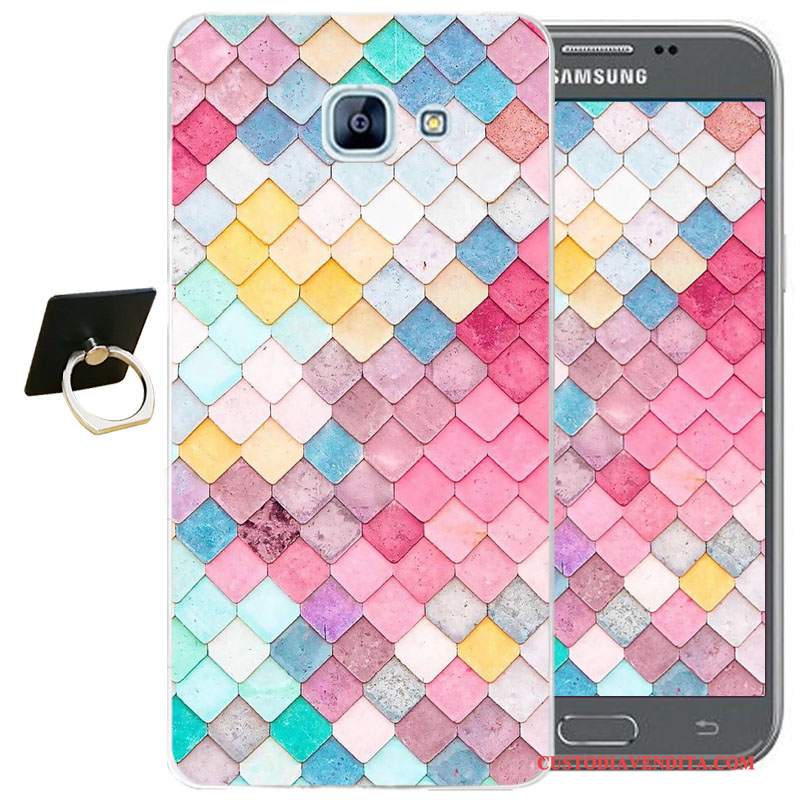 Custodia Samsung Galaxy A3 2017 Goffratura Tutto Incluso Anti-caduta, Cover Samsung Galaxy A3 2017 Cartone Animato Morbido Blu