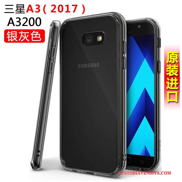 Custodia Samsung Galaxy A3 2017 Silicone Biancotelefono, Cover Samsung Galaxy A3 2017 Protezione Anti-caduta