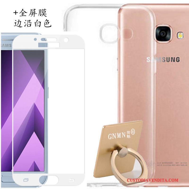 Custodia Samsung Galaxy A3 2017 Silicone Morbido Bianco, Cover Samsung Galaxy A3 2017 Protezione Telefono Trasparente