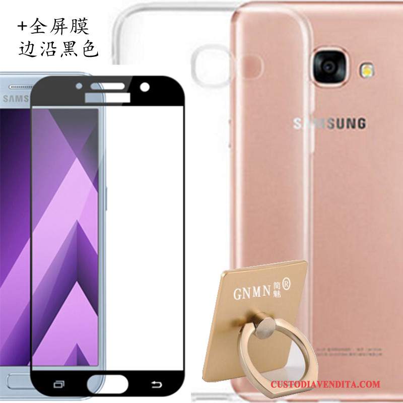 Custodia Samsung Galaxy A3 2017 Silicone Morbido Bianco, Cover Samsung Galaxy A3 2017 Protezione Telefono Trasparente