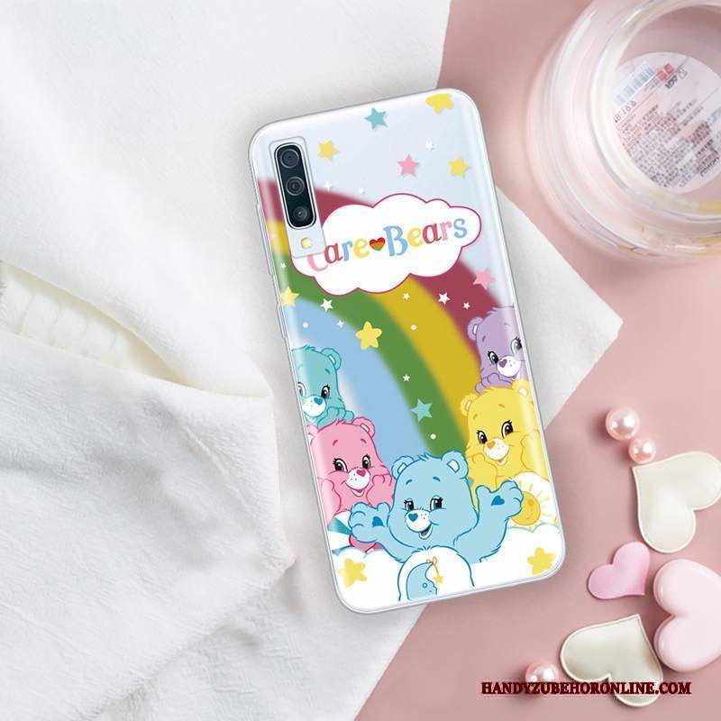 Custodia Samsung Galaxy A30s Cartone Animato Trasparente Anti-caduta, Cover Samsung Galaxy A30s Creativo Tendenza Morbido