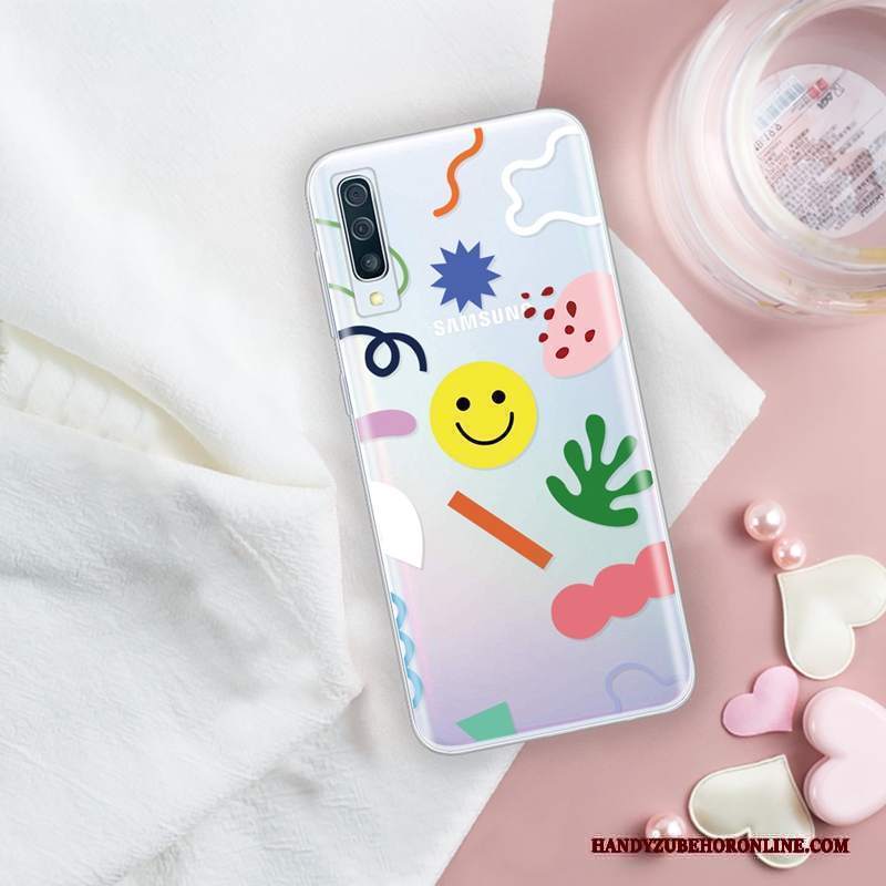 Custodia Samsung Galaxy A30s Cartone Animato Trasparente Anti-caduta, Cover Samsung Galaxy A30s Creativo Tendenza Morbido