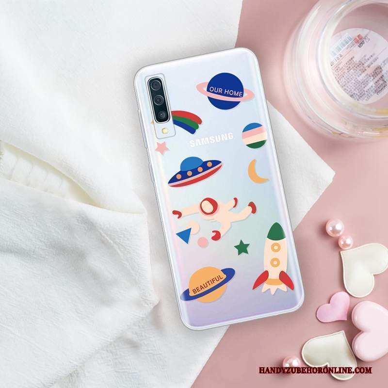 Custodia Samsung Galaxy A30s Cartone Animato Trasparente Anti-caduta, Cover Samsung Galaxy A30s Creativo Tendenza Morbido