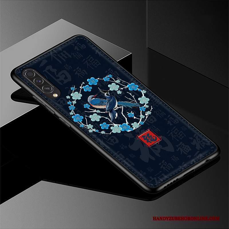 Custodia Samsung Galaxy A30s Creativo Telefono Modello, Cover Samsung Galaxy A30s Goffratura Blu Tutto Incluso