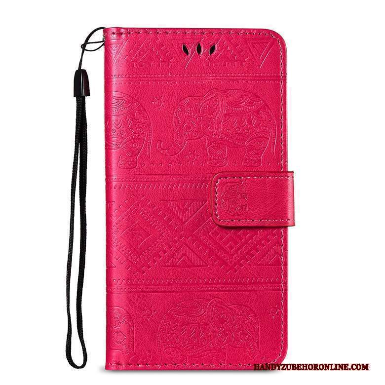 Custodia Samsung Galaxy A30s Folio Anti-caduta Grande, Cover Samsung Galaxy A30s Pelle Rosa Modello