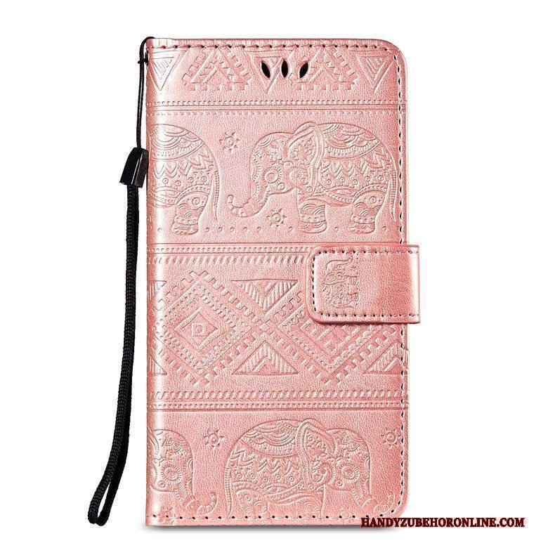 Custodia Samsung Galaxy A30s Folio Anti-caduta Grande, Cover Samsung Galaxy A30s Pelle Rosa Modello