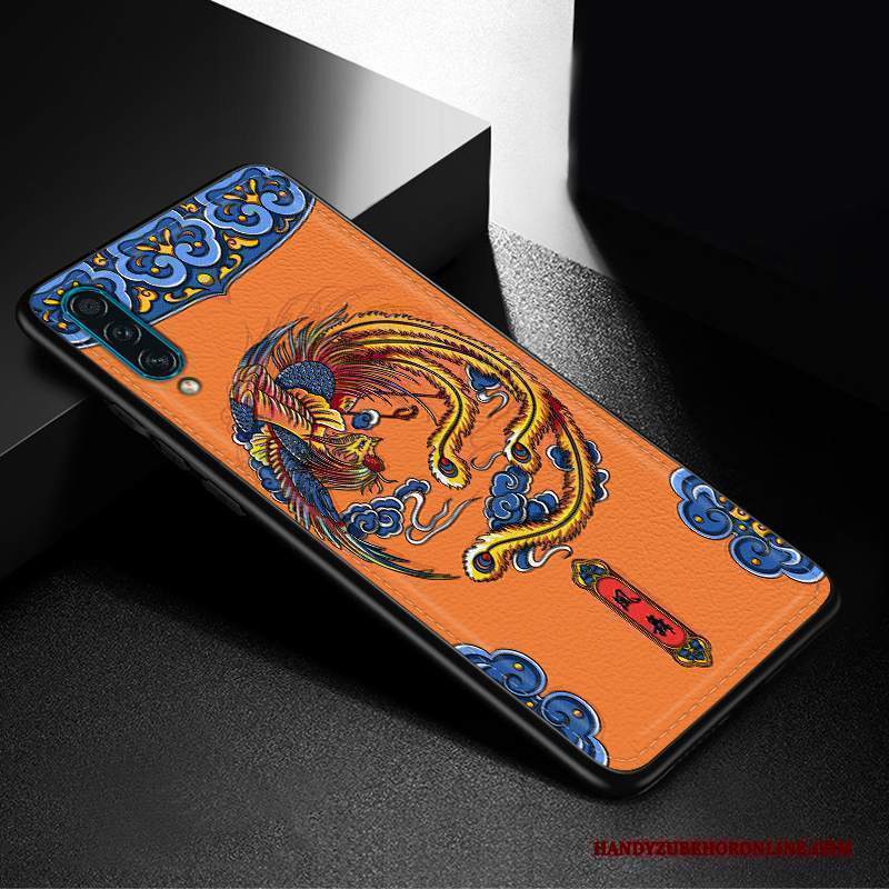 Custodia Samsung Galaxy A30s Goffratura Stile Cinese Di Personalità, Cover Samsung Galaxy A30s Pelle Nuovo Anti-caduta