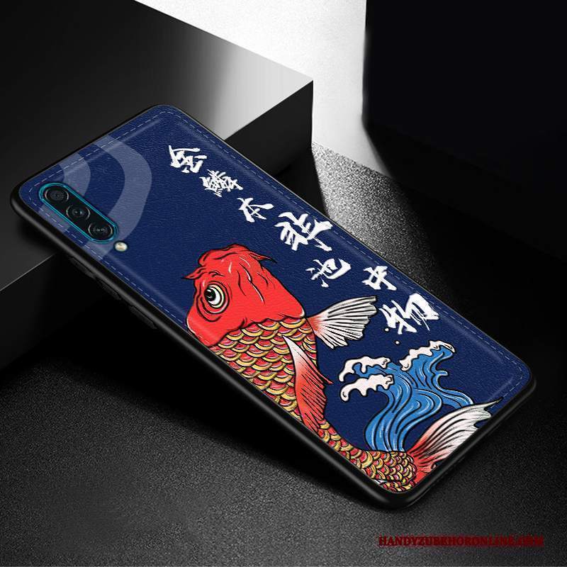 Custodia Samsung Galaxy A30s Goffratura Stile Cinese Di Personalità, Cover Samsung Galaxy A30s Pelle Nuovo Anti-caduta