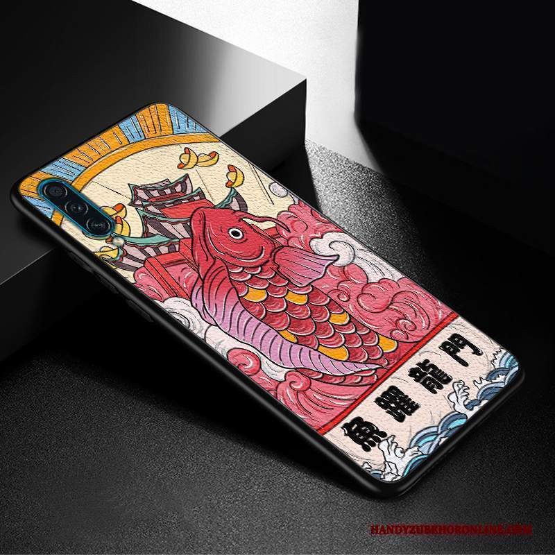 Custodia Samsung Galaxy A30s Goffratura Stile Cinese Di Personalità, Cover Samsung Galaxy A30s Pelle Nuovo Anti-caduta