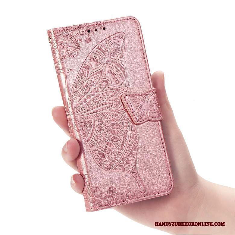 Custodia Samsung Galaxy A30s Pelle Anti-caduta Fiori, Cover Samsung Galaxy A30s Protezione Telefono Rosa