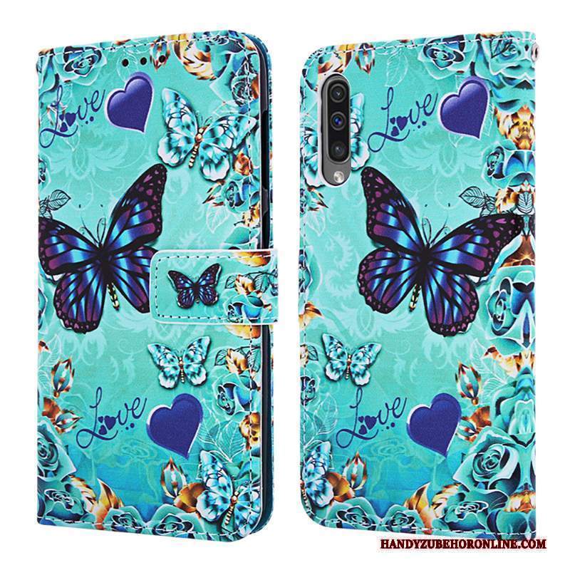 Custodia Samsung Galaxy A30s Pelle Morbido Di Personalità, Cover Samsung Galaxy A30s Folio Carta Nero