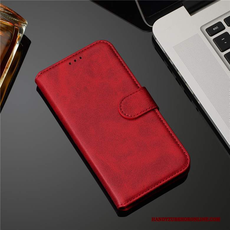 Custodia Samsung Galaxy A30s Pelle Rosso Mucca, Cover Samsung Galaxy A30s Folio Modellotelefono