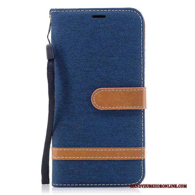 Custodia Samsung Galaxy A30s Portafoglio Carta Tendenza, Cover Samsung Galaxy A30s Folio Denimtelefono