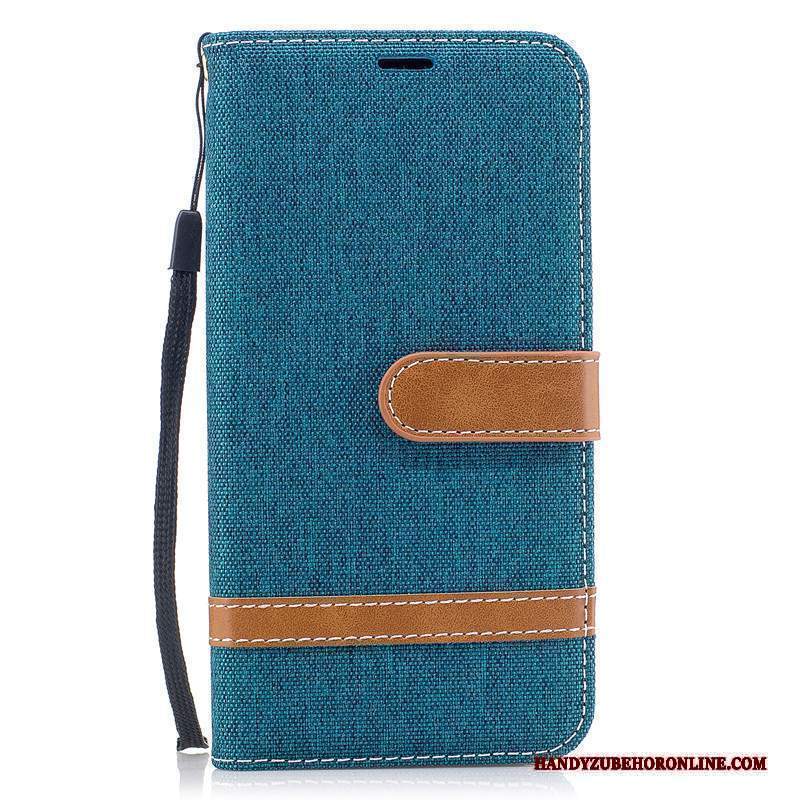 Custodia Samsung Galaxy A30s Portafoglio Carta Tendenza, Cover Samsung Galaxy A30s Folio Denimtelefono