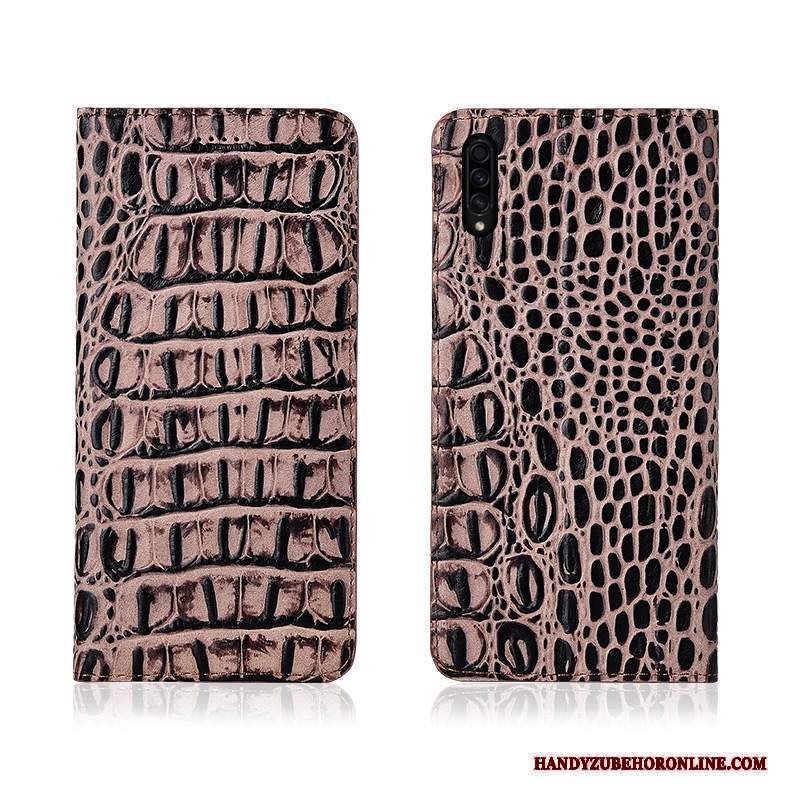 Custodia Samsung Galaxy A30s Protezione Macchiati Marchio Di Tendenza, Cover Samsung Galaxy A30s Pelle Telefono Blu