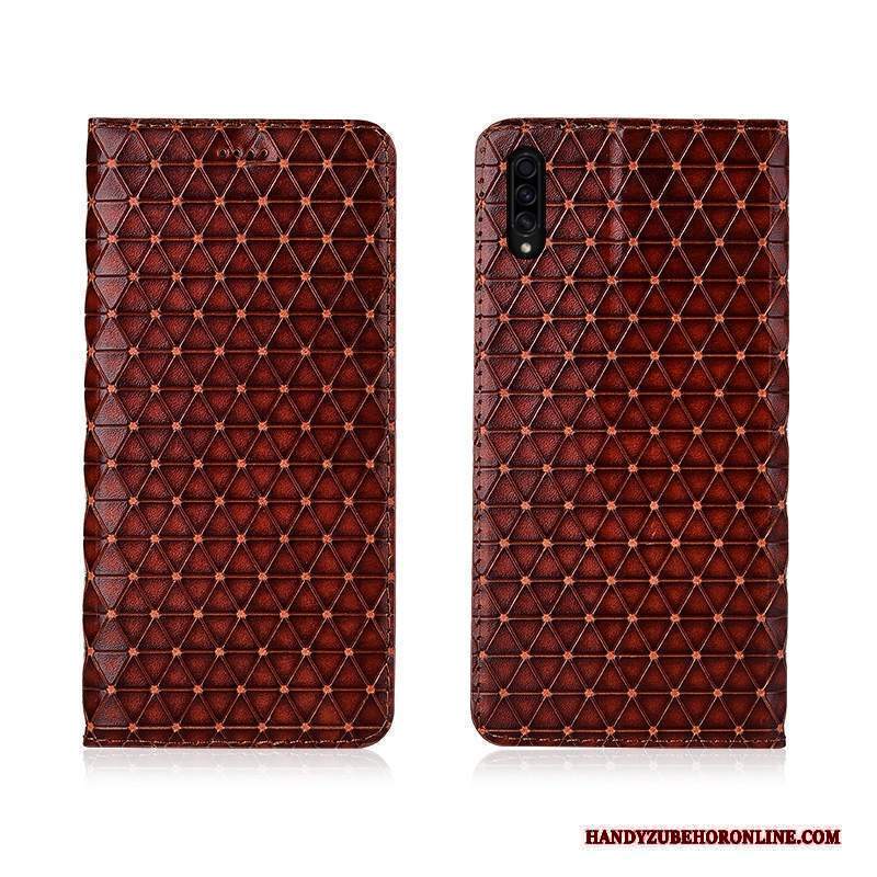 Custodia Samsung Galaxy A30s Protezione Nuovo Anti-caduta, Cover Samsung Galaxy A30s Folio Nero Marchio Di Tendenza