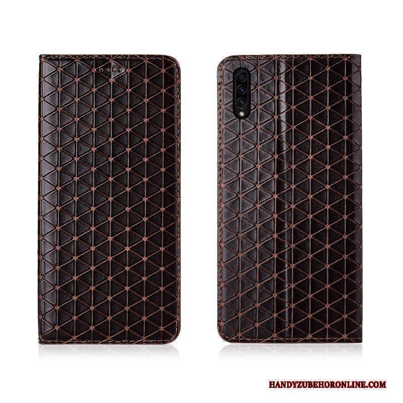 Custodia Samsung Galaxy A30s Protezione Nuovo Anti-caduta, Cover Samsung Galaxy A30s Folio Nero Marchio Di Tendenza