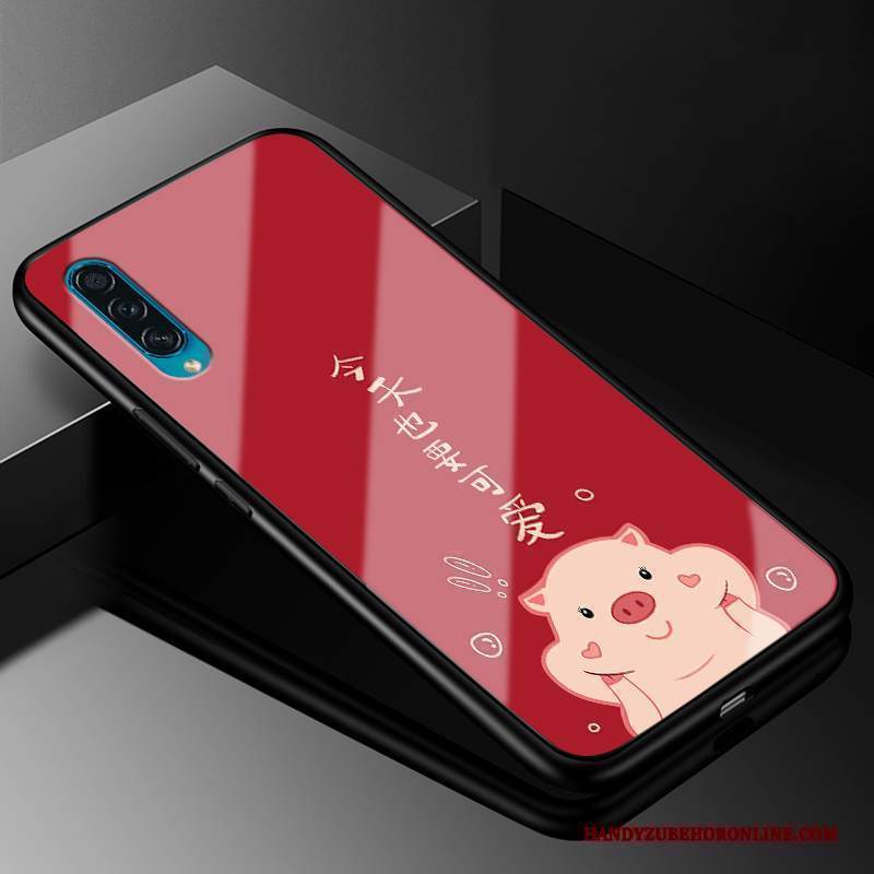 Custodia Samsung Galaxy A30s Protezione Vetro Net Red, Cover Samsung Galaxy A30s Cartone Animato Anti-cadutatelefono