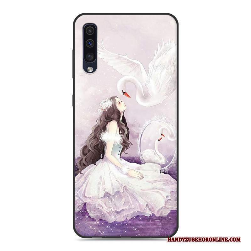 Custodia Samsung Galaxy A30s Silicone Di Personalità Bello, Cover Samsung Galaxy A30s Cartone Animato Bianco Morbido