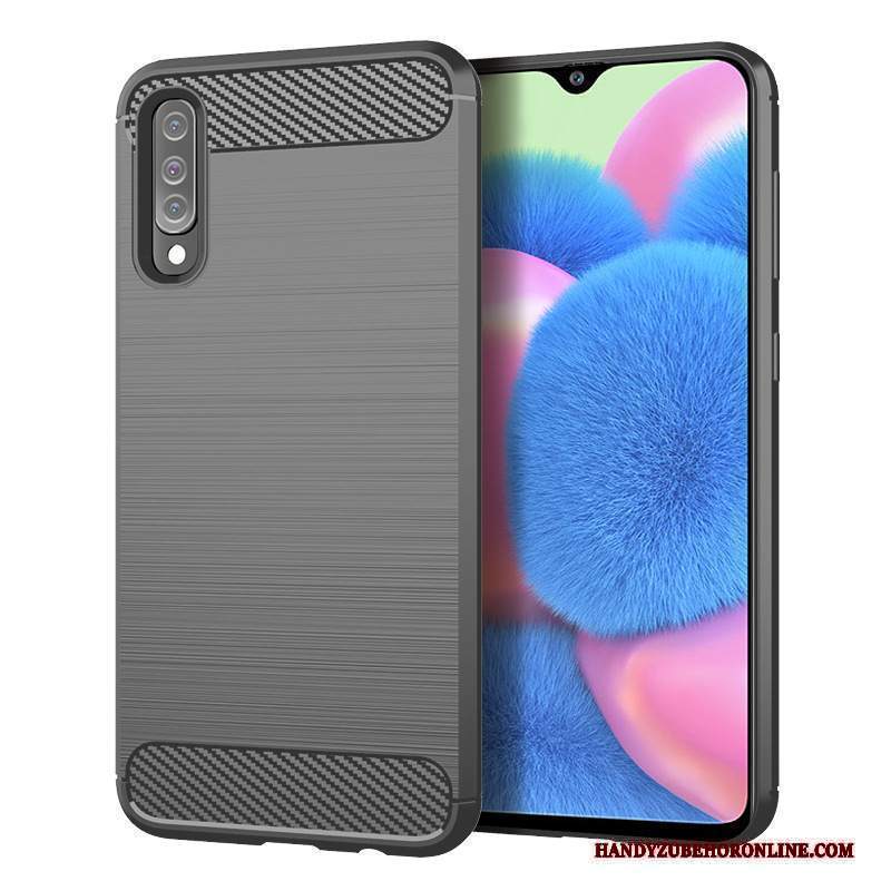 Custodia Samsung Galaxy A30s Silicone Seta Fibra, Cover Samsung Galaxy A30s Protezione Telefono Modello