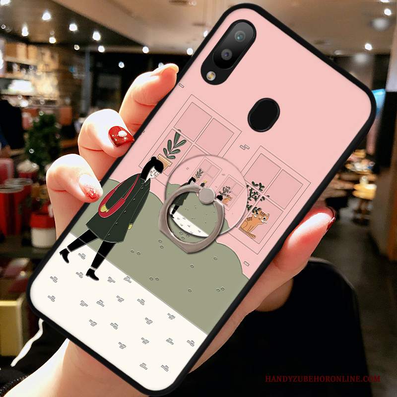 Custodia Samsung Galaxy A40 Cartone Animato Morbido Anti-caduta, Cover Samsung Galaxy A40 Protezione Verdetelefono