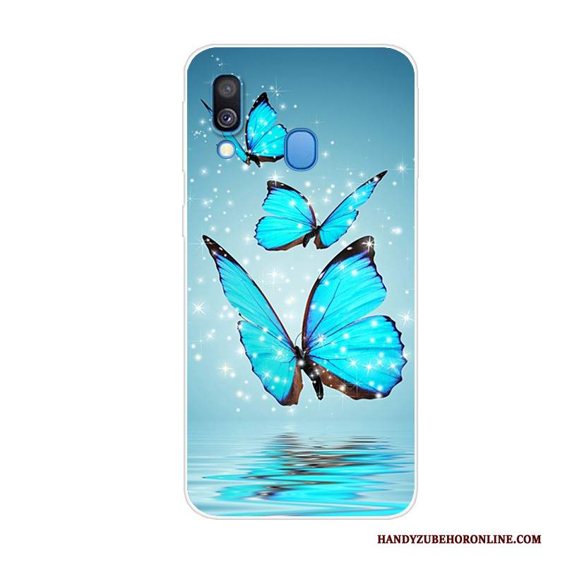 Custodia Samsung Galaxy A40 Creativo Di Personalità Tendenza, Cover Samsung Galaxy A40 Protezione Anti-caduta Blu