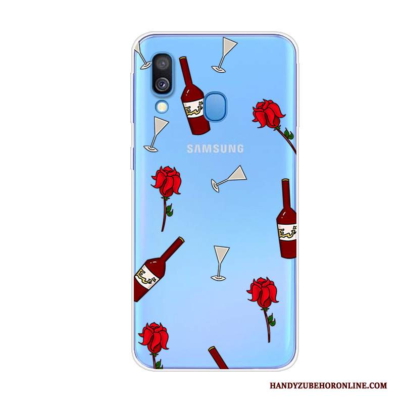 Custodia Samsung Galaxy A40 Creativo Di Personalità Tendenza, Cover Samsung Galaxy A40 Protezione Anti-caduta Blu