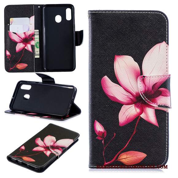 Custodia Samsung Galaxy A40 Folio Nerotelefono, Cover Samsung Galaxy A40 Pelle Anti-caduta