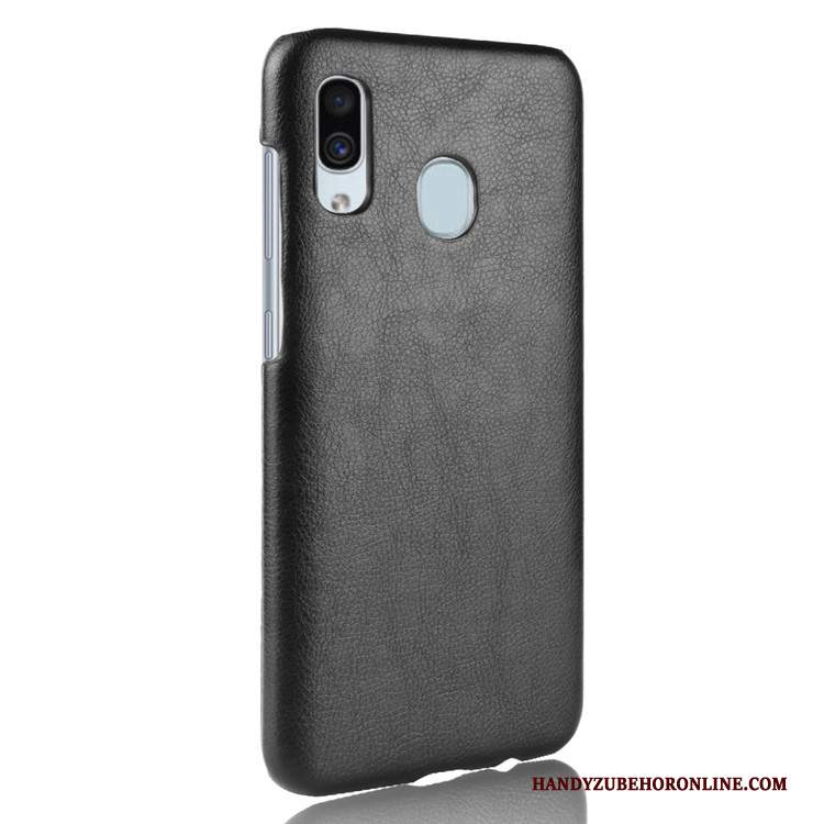 Custodia Samsung Galaxy A40 Protezione Litchi Modello, Cover Samsung Galaxy A40 Pelle Telefono Difficile