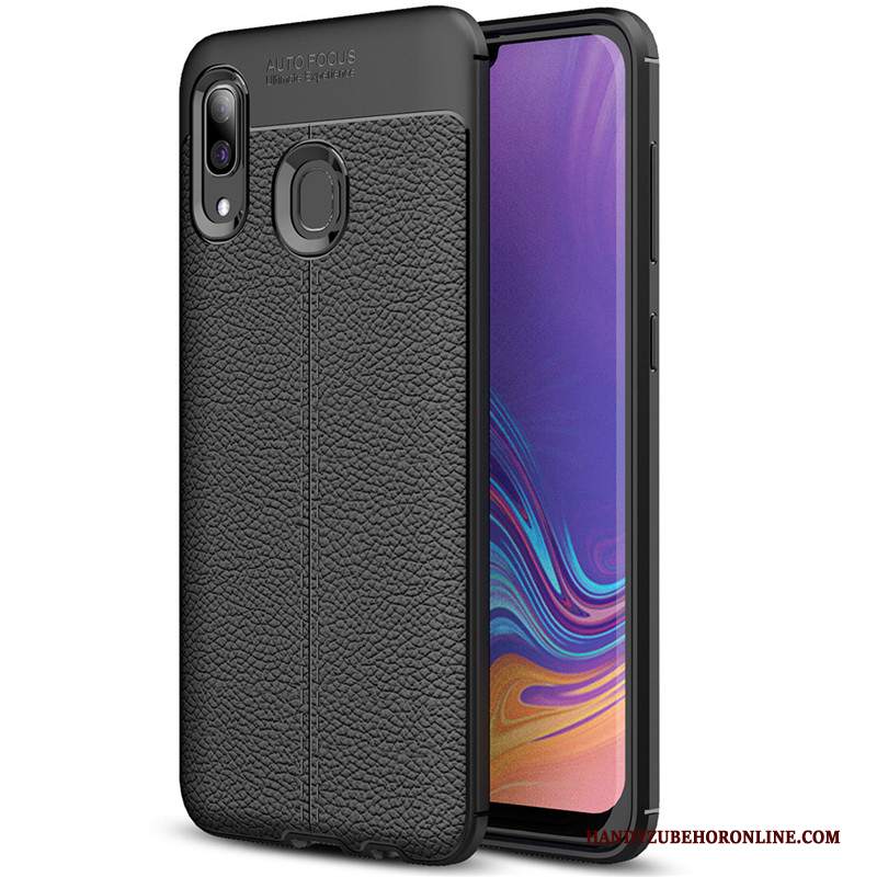 Custodia Samsung Galaxy A40 Protezione Telefono Litchi, Cover Samsung Galaxy A40 Moda Tutto Incluso Modello