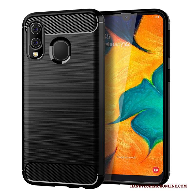 Custodia Samsung Galaxy A40 Silicone Blu Modello, Cover Samsung Galaxy A40 Protezione Fibra Morbido