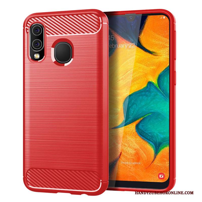 Custodia Samsung Galaxy A40 Silicone Blu Modello, Cover Samsung Galaxy A40 Protezione Fibra Morbido