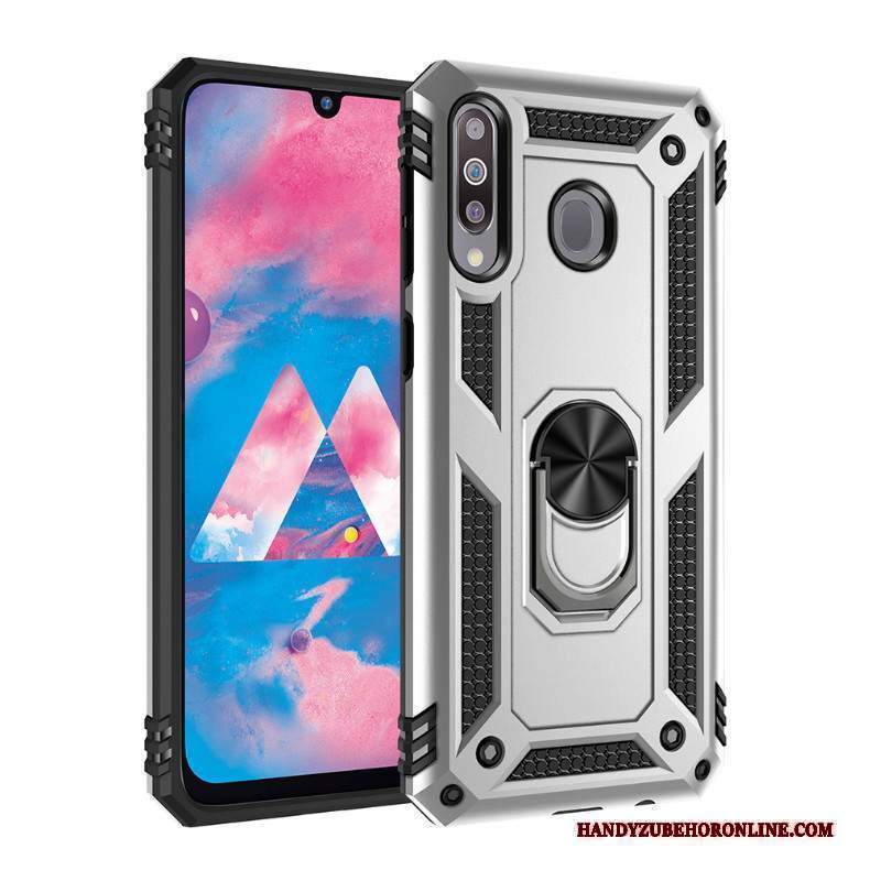 Custodia Samsung Galaxy A40s Auto Supporto, Cover Samsung Galaxy A40s Argento Difficile