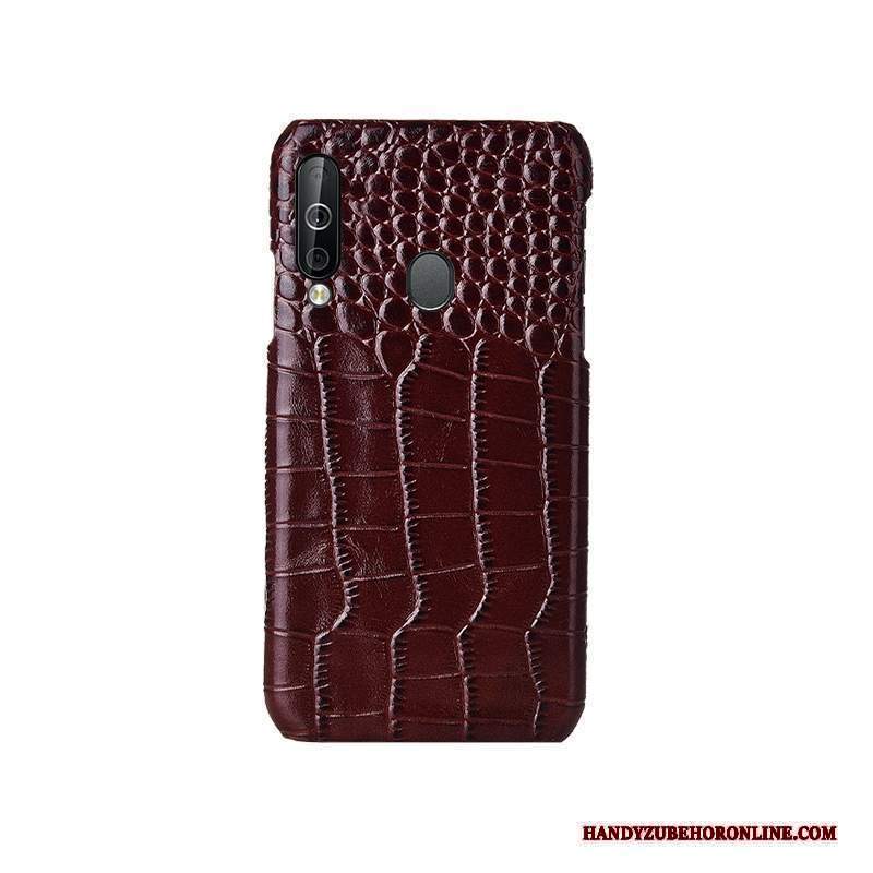 Custodia Samsung Galaxy A40s Protezione Muccatelefono, Cover Samsung Galaxy A40s Pelle Rosso Anti-caduta